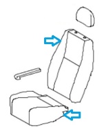 Защитный чехол, Одноместное сиденье, сзади, A4479702800